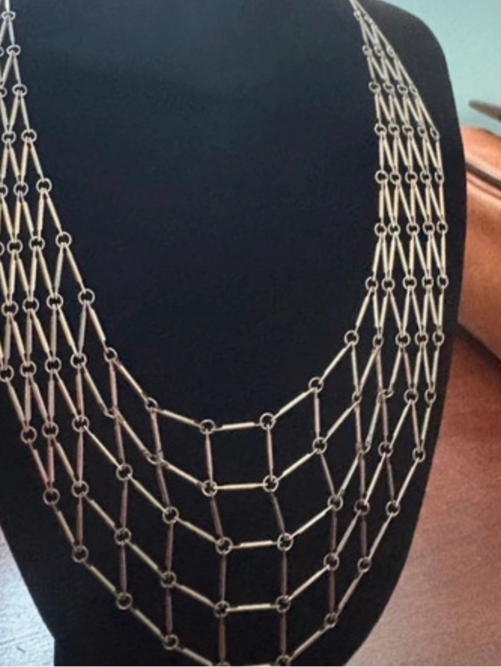 Trifari Silver-Tone Multi-Strand Chain Link Necklace